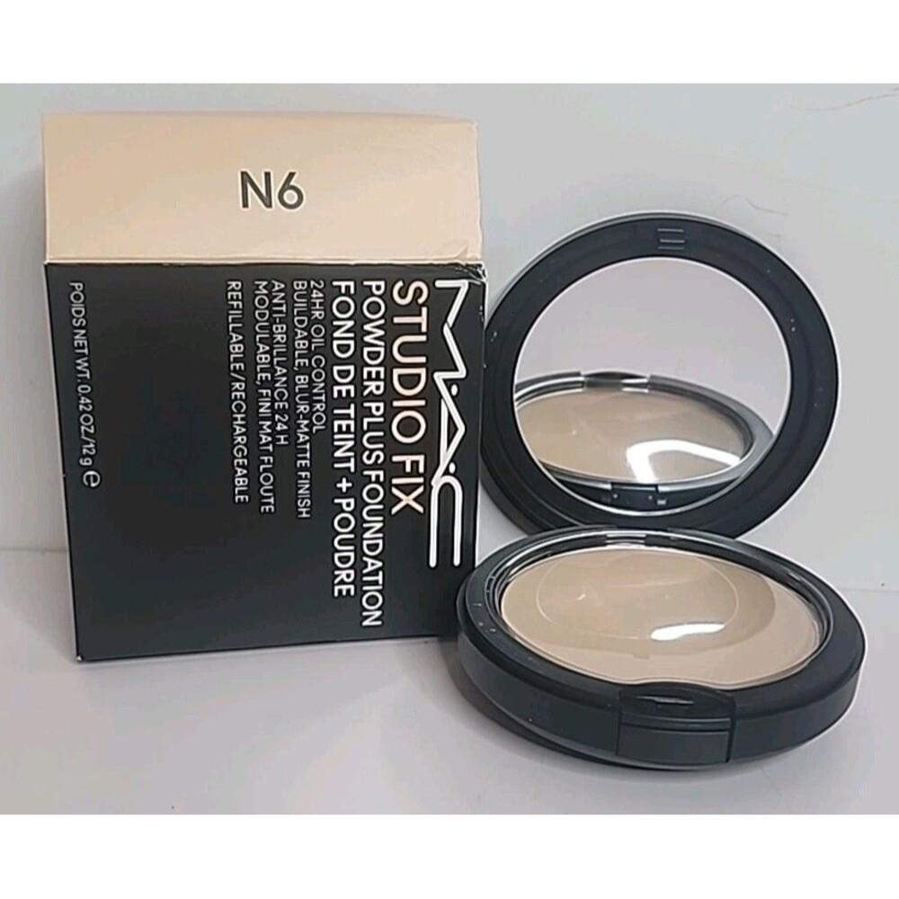 MAC Studio Fix Powder Plus Foundation, Matte Full Coverage N6 New In Box